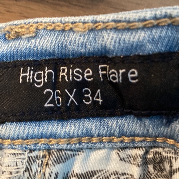 Rock&Roll Women’s High Rise Wide leg/ Flare Denim Jeans. - Picture 8 of 9